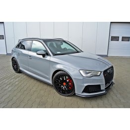 Накладка сплиттер на передний бампер вариант 2 на Audi RS3 8VA Sportback